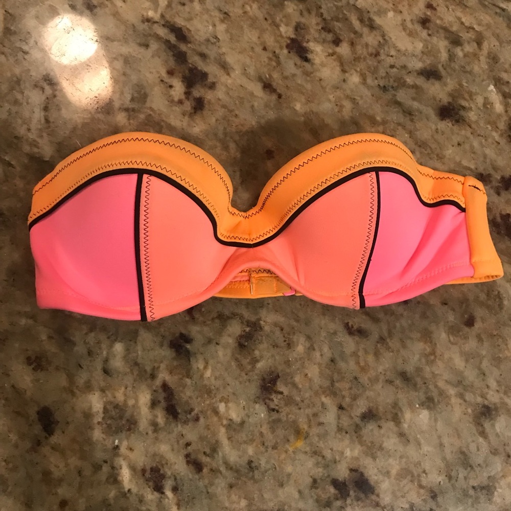 Victoria’s Secret pink and orange bathing suit top